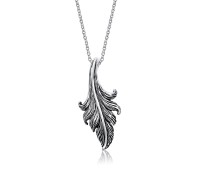 Feather Silver Necklace SPE-3628